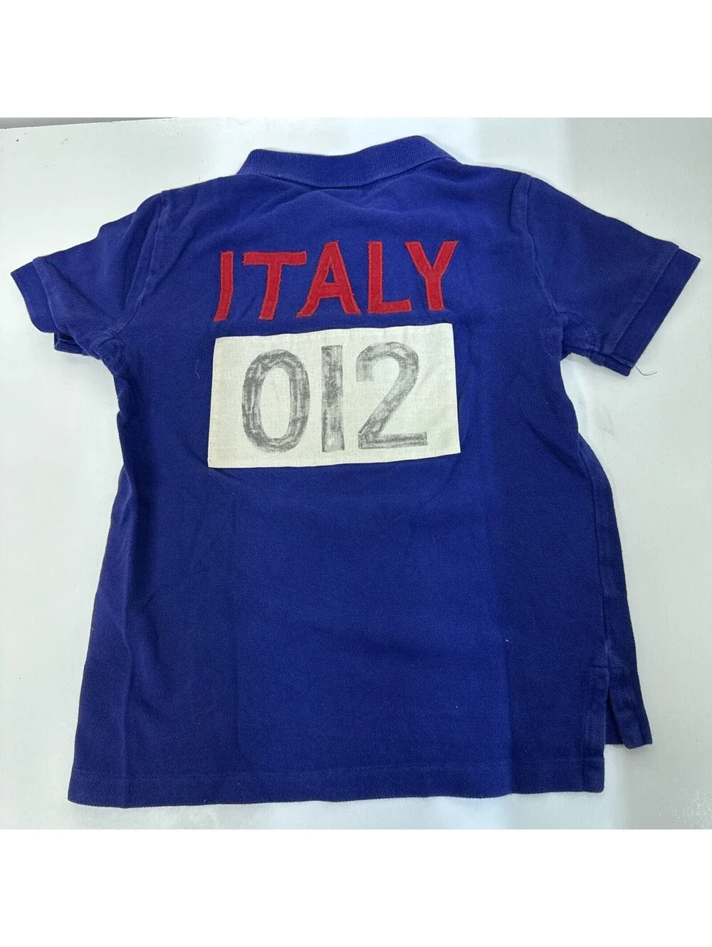Polo Ralph Lauren Boys 6 Blue Solid Cotton Pique Polo Pony Logo Golf Polo